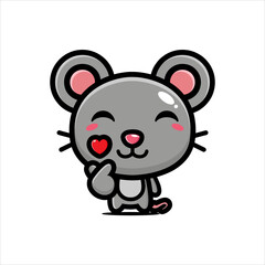 cute mouse cartoon vector design