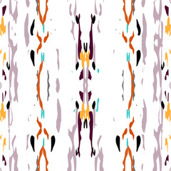 Ikat, Tie Dye. Batik, Hand Drawn Ornament.