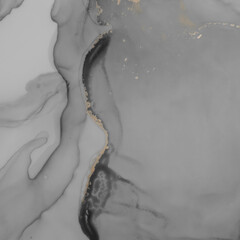 Alcohol Ink. Luxury Liquid Painting. Oil Wave