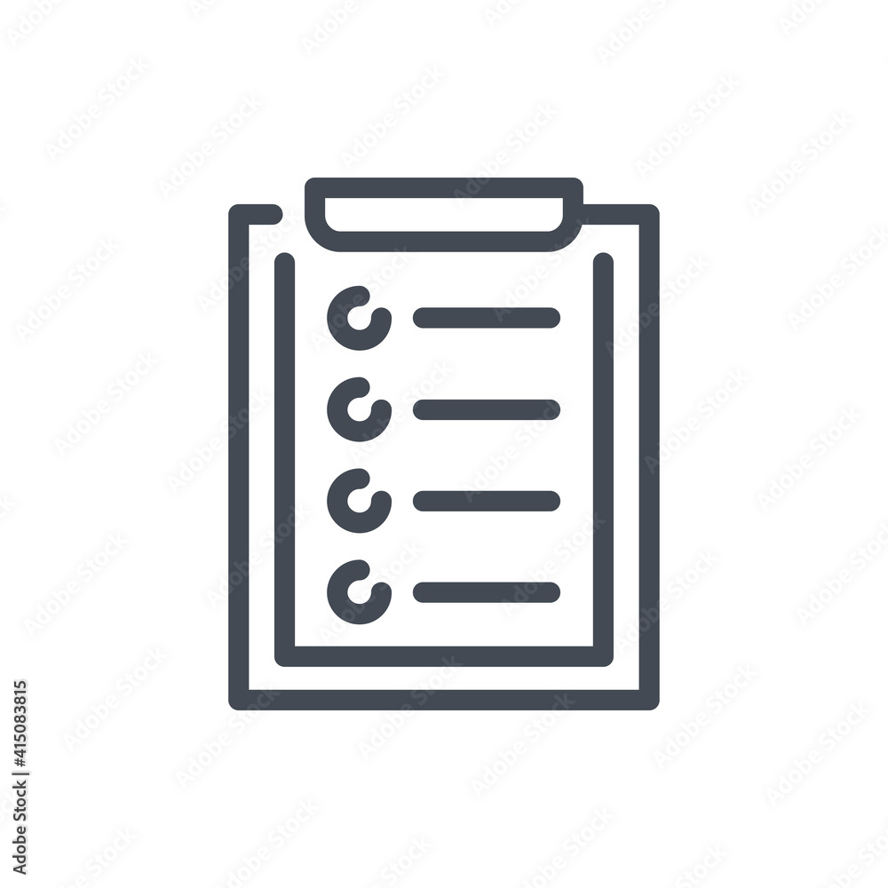 Poster clipboard line icon. taskboard vector outline sign.