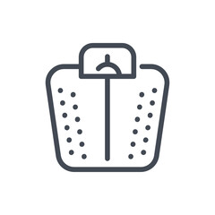 Weight loss balance line icon. Weight scales vector outline sign.