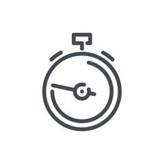 Sport timer line icon. Stopwatch vector outline sign.