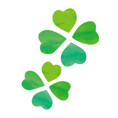 クローバー_四葉_四葉のクローバー_シロツメクサ_葉_春_可愛い_イラストclover_illust