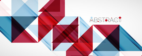 Fototapeta premium Geometric abstract background. Techno color triangle shapes. Vector illustration for covers, banners, flyers and posters and other designs