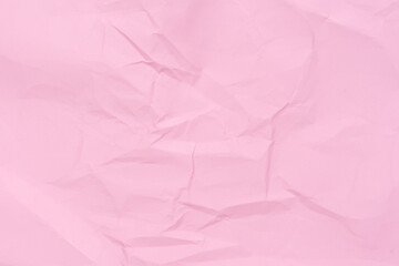 pink crumpled paper background. layout for design