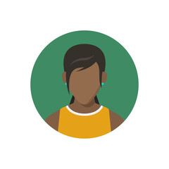 Young black woman avatar icon