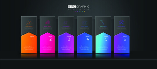 Infographic vector illustration Thin Line Connection on  theme chart origami paper color info-graphic template for diagram presentation chart and business concept with element options
