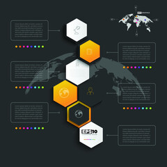 Business design arrow template Timeline business planning process with options, steps. Vector illustration. use for presentation and web design organization with Gradient colors