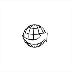 World planet icon. Planet earth, globe icon vector illustration