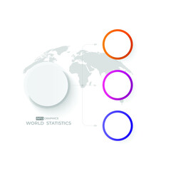 world map infographic  
Partition color gradient chart origami paper color info-graphic template for diagram presentation chart and business concept with  element options