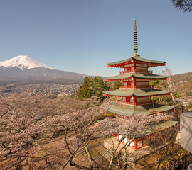 mountain and pagoda
