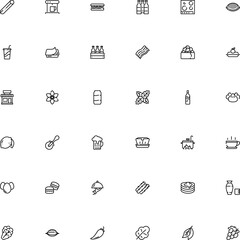 icon vector icon set such as: salad, hamburger, holiday, contour, steamer, unhealthy, life, sharp, chinese, seed, recycle, rasher, cheese, oven, away, oriental, semifinished, yolk, window, break, eco