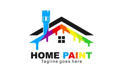 Home paint luxury vector logo