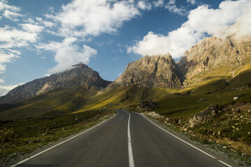 Mountains landscape tha the caucasus Russia