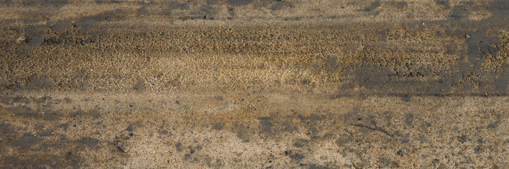 background texture from the smooth surface of the sand and earth soil. top view. banner