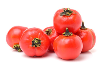 Pumpkin on a Stick, an ornamental eggplant on white background