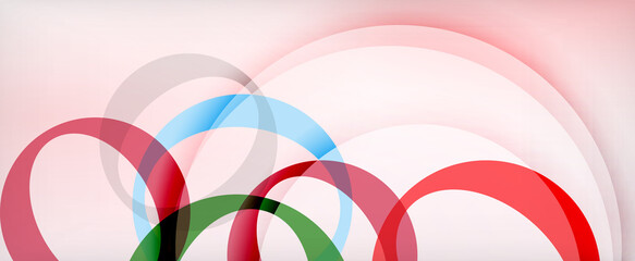 Ring geometric shapes, o letter repetition wallpaper. Abstract background for business or technology presentations, internet posters or web brochure covers