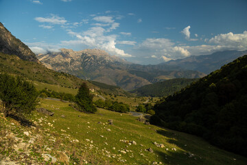 Fototapeta na wymiar Mountains landscape tha the caucasus Russia