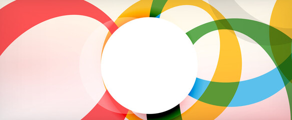 Ring geometric shapes, o letter repetition wallpaper. Abstract background for business or technology presentations, internet posters or web brochure covers