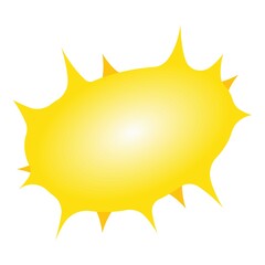 Yellow bursting icon. Isometric illustration of yellow bursting vector icon for web