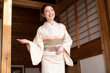 A beautiful Japanese woman offering hospitality2