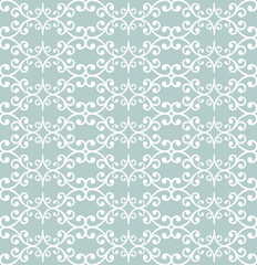 Orient classic pattern. Seamless abstract background with vintage elements. Orient light blue and white background. Ornament for wallpaper and packaging