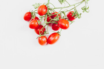 cherry tomatoes on a vine