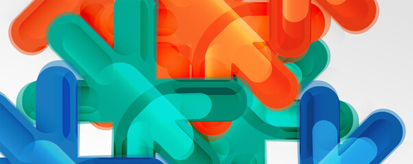 Abstract glossy crosses background for business or technology presentations, internet posters or web brochure covers