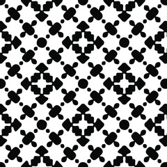 Geometric vector pattern with triangular elements. Seamless abstract ornament for wallpapers and backgrounds. Black and white colors.