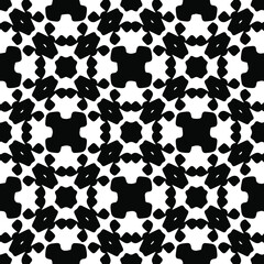 Geometric vector pattern with triangular elements. Seamless abstract ornament for wallpapers and backgrounds. Black and white colors.