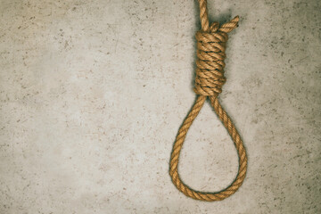 gallows on gray background