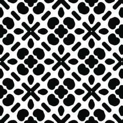 Geometric vector pattern with triangular elements. Seamless abstract ornament for wallpapers and backgrounds. Black and white colors.