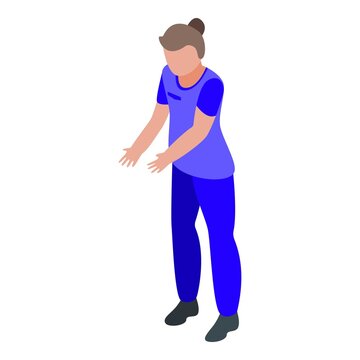 recommend clip art: Physical therapist massage icon. Isometric of physical therapist massage vector icon for web design isolated on white background