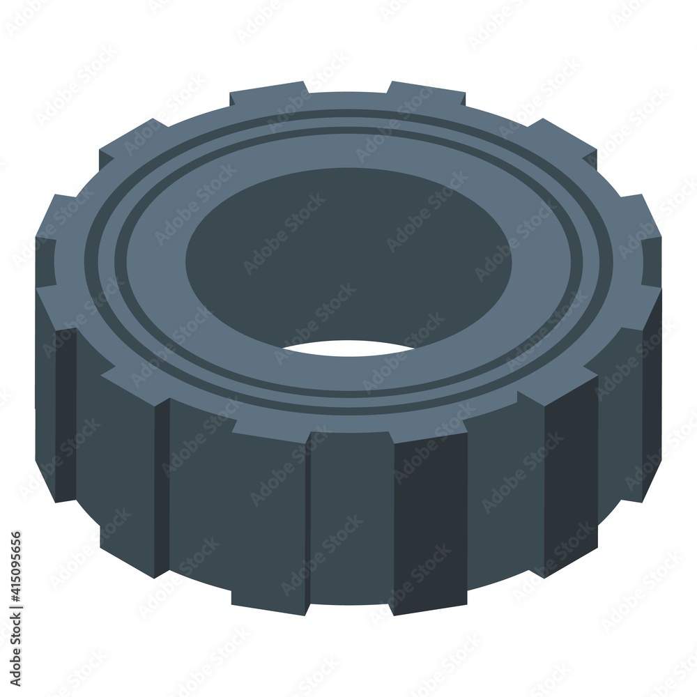 Poster tire physical activity icon. isometric of tire physical activity vector icon for web design isolated