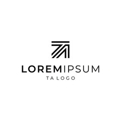 Fototapeta premium letter TA monogram logo vector modern simple combination concepts