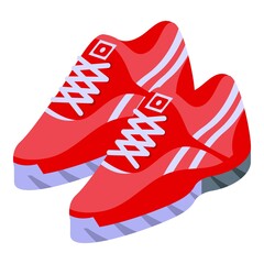 Sport shoes icon. Isometric of sport shoes vector icon for web design isolated on white background