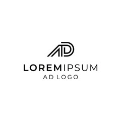 letter AD monogram logo vector modern simple combination concepts