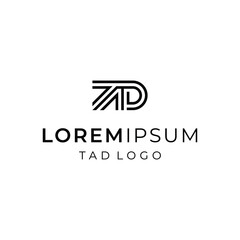 Fototapeta premium letter TAD monogram logo vector modern simple combination concepts