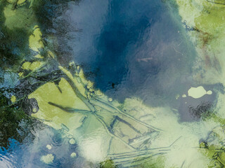 Siniallikad (Estonia) winter river in the forest