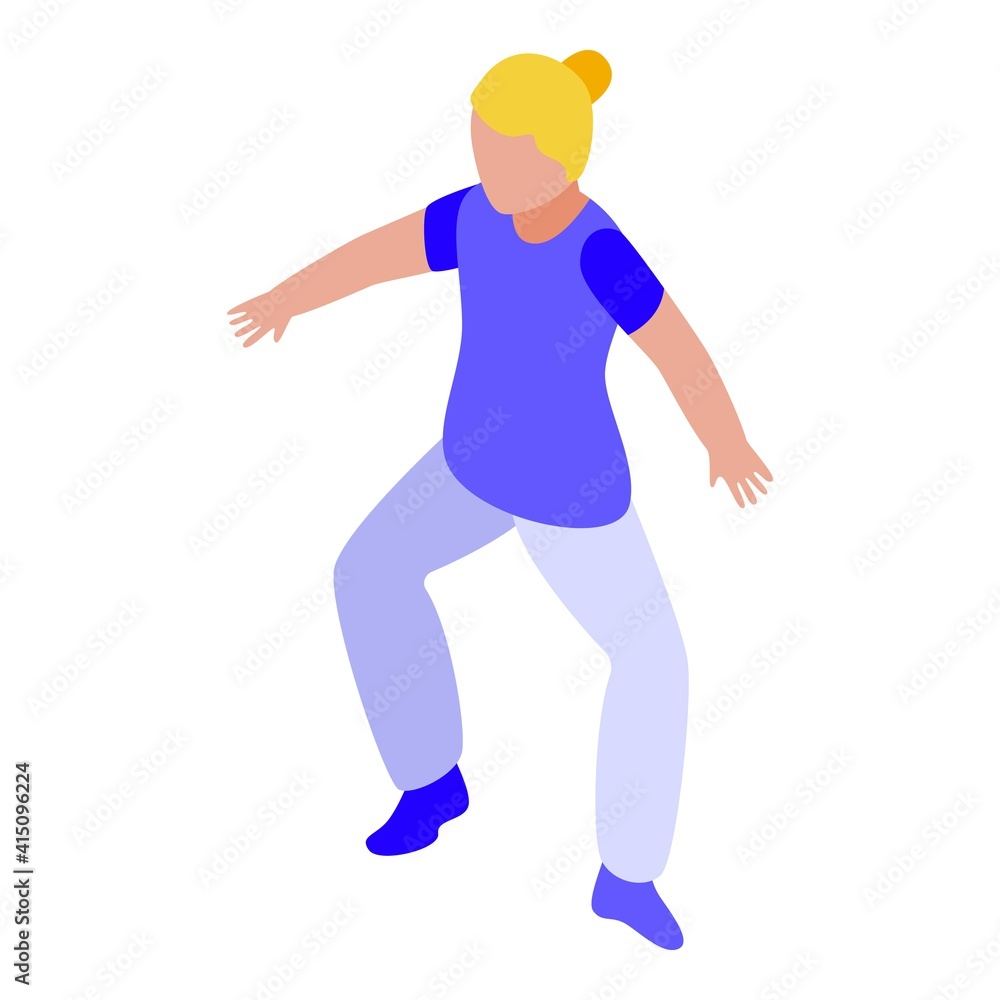 Poster mother exercise icon. isometric of mother exercise vector icon for web design isolated on white back