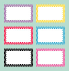 メッセージカード チェック フレーム テンプレート 可愛い