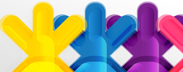 Abstract glossy crosses background for business or technology presentations, internet posters or web brochure covers