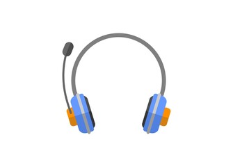 Headphone vector. Simple flat illustration