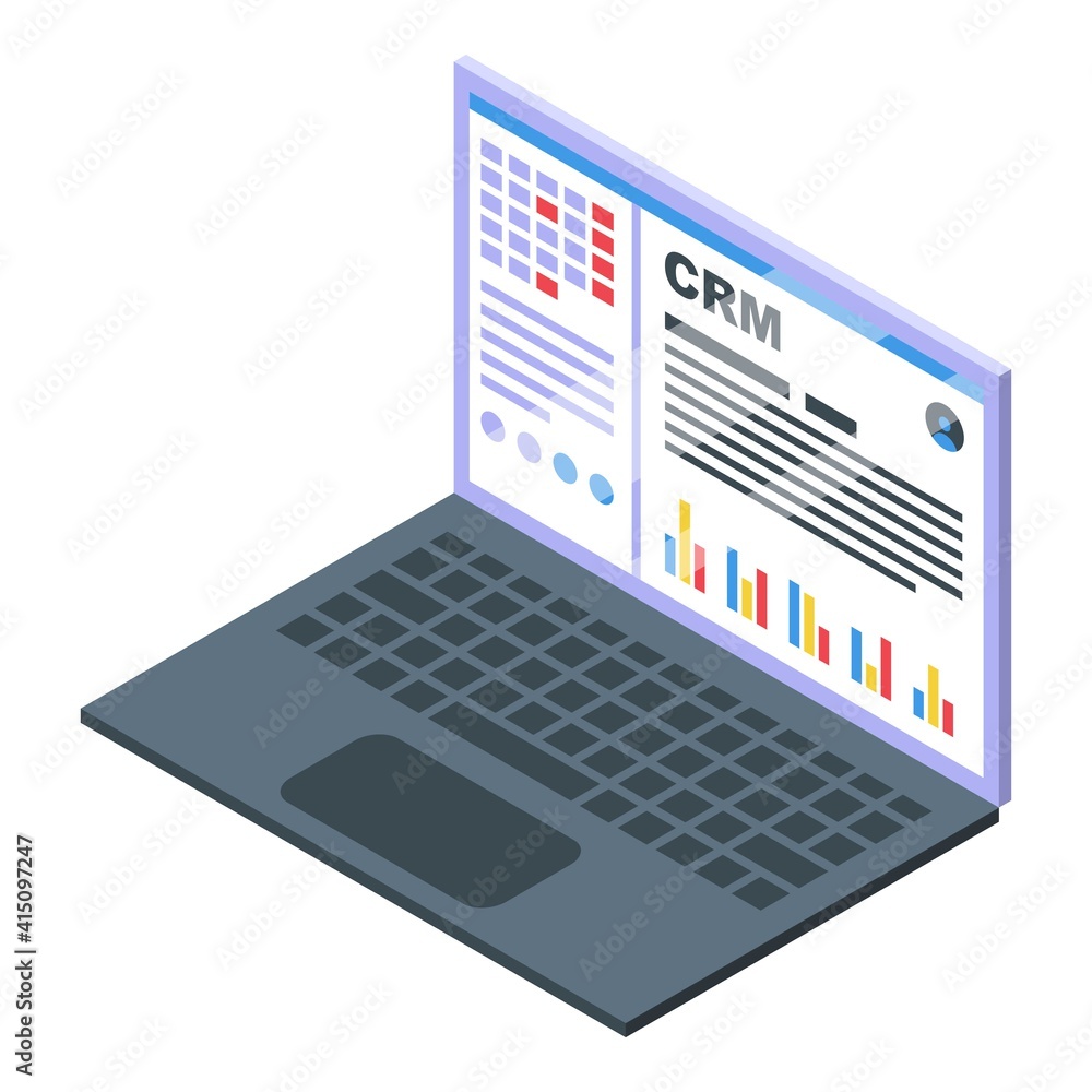 Poster customer database icon. isometric of customer database vector icon for web design isolated on white 