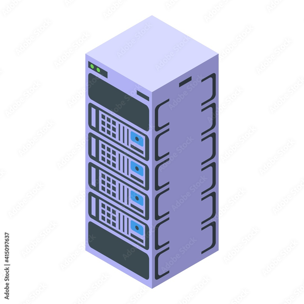 Poster customer database network icon. isometric of customer database network vector icon for web design is