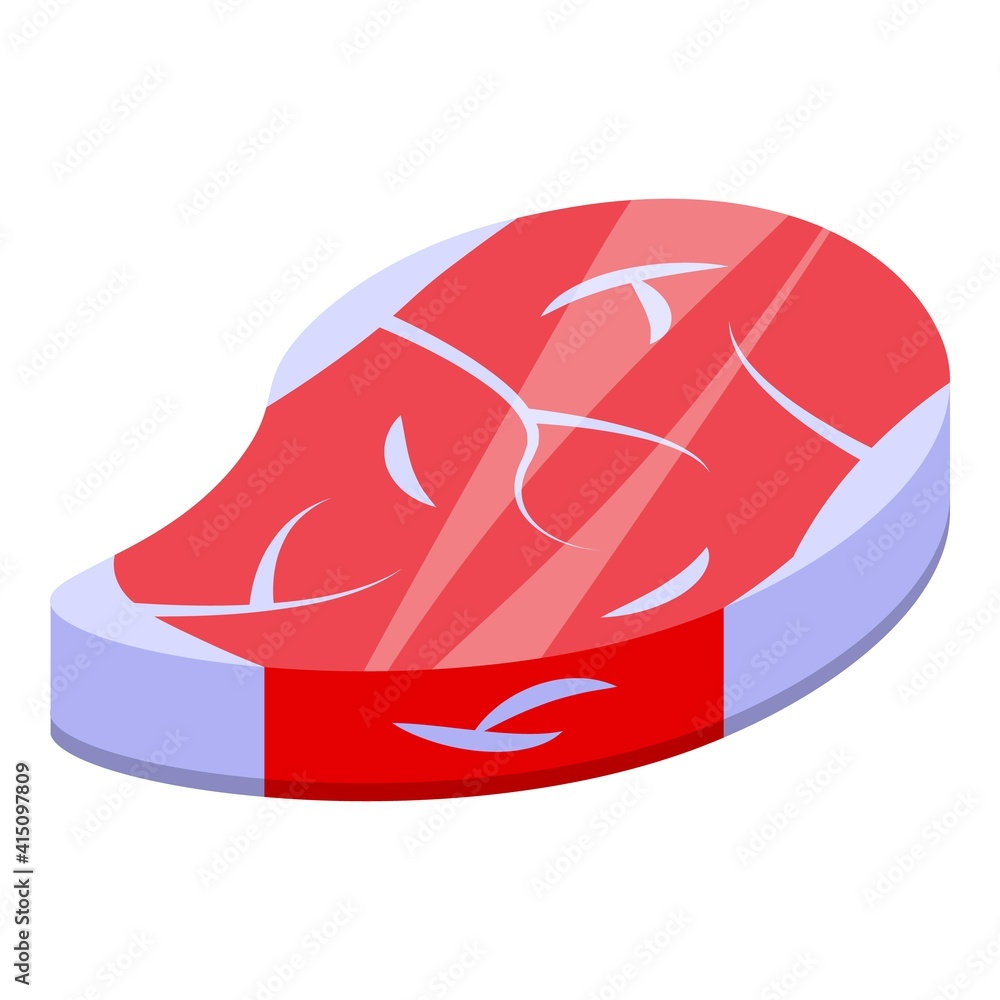 Aufkleber steak icon. isometric of steak vector icon for web design isolated on white background