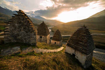 Mountains landscape tha the caucasus Russia
