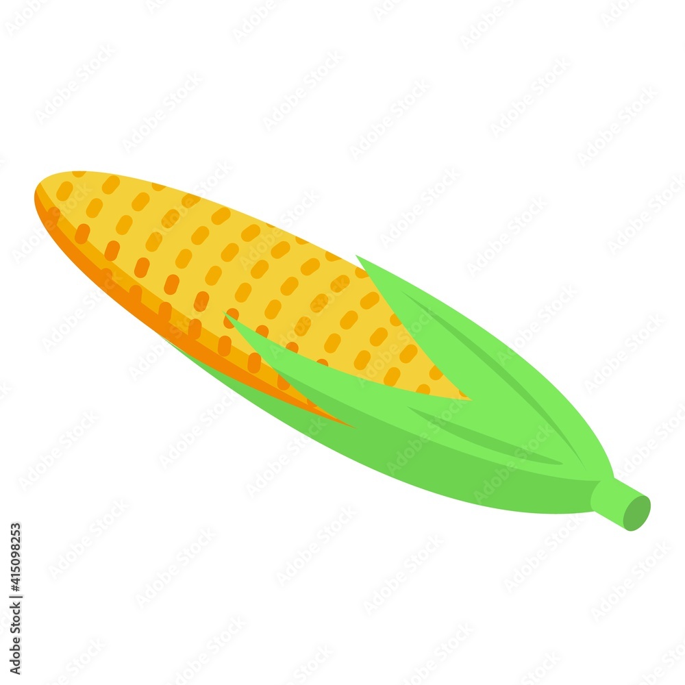 Poster corn icon. isometric of corn vector icon for web design isolated on white background