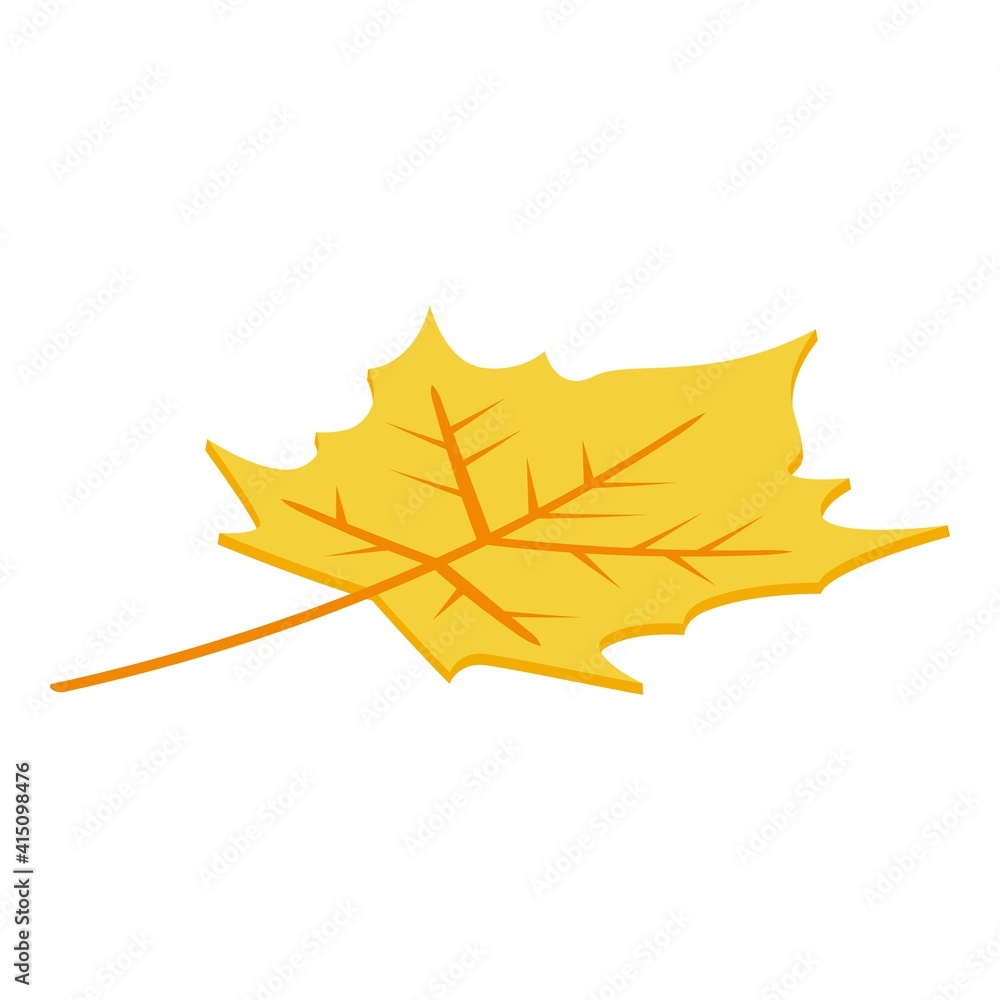 Poster autumn leaf icon. isometric of autumn leaf vector icon for web design isolated on white background