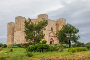 Fototapeta na wymiar Italy, Apulia, Province of Barletta-Andria-Trani, Andria. Castel del Monte. Octagonal castle built during the 1240's by the Emperor Frederick II.